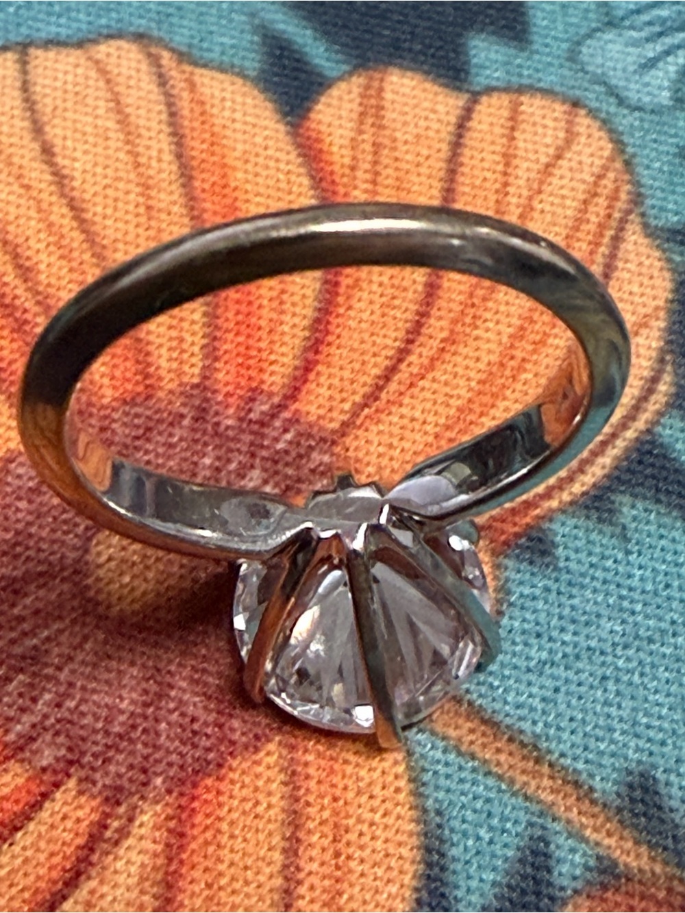 Classic Solitary Engagement Ring Solid 14K White Gold Full Cut 3 CT - Picture 5 of 9